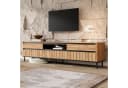 KLAM HOME TV-Lowboard 180cm Natur/Schwarz mit Schubladen & Türen Bild 5