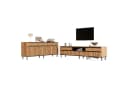 KLAM HOME Wohnwand Set Sideboard + TV-Schrank Eichenoptik Schwarz Bild 1