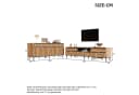 KLAM HOME Wohnwand Set Sideboard + TV-Schrank Eichenoptik Schwarz Bild 3