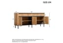 KLAM HOME Wohnwand Set Sideboard + TV-Schrank Eichenoptik Schwarz Bild 5