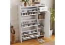 KLAM HOME Schuhschrank Modern Weiß mit verstellbaren Böden Bild 5