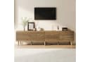 KLAM HOME Lowboard TV-Schrank Walnuss 180 cm mit Lamellentüren Bild 2