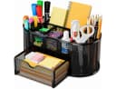 AIMAX Schreibtisch Organizer Metall Schwarz 8 Fächer Schublade Bild 2
