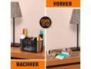 AIMAX Schreibtisch Organizer Metall Schwarz 8 Fächer Schublade Bild 3