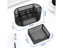 AIMAX Schreibtisch Organizer Metall Schwarz 8 Fächer Schublade Bild 5