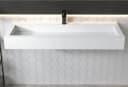 Bernstein Waschbecken PB2079 aus Mineralguss 120 x 46 x 13 cm Weiß matt Bild 3