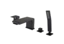 Bernstein Wannenarmatur 6080B Schwarz 4-Loch Wannenrandarmatur Wasserfall inkl. Handbrause Bild 2