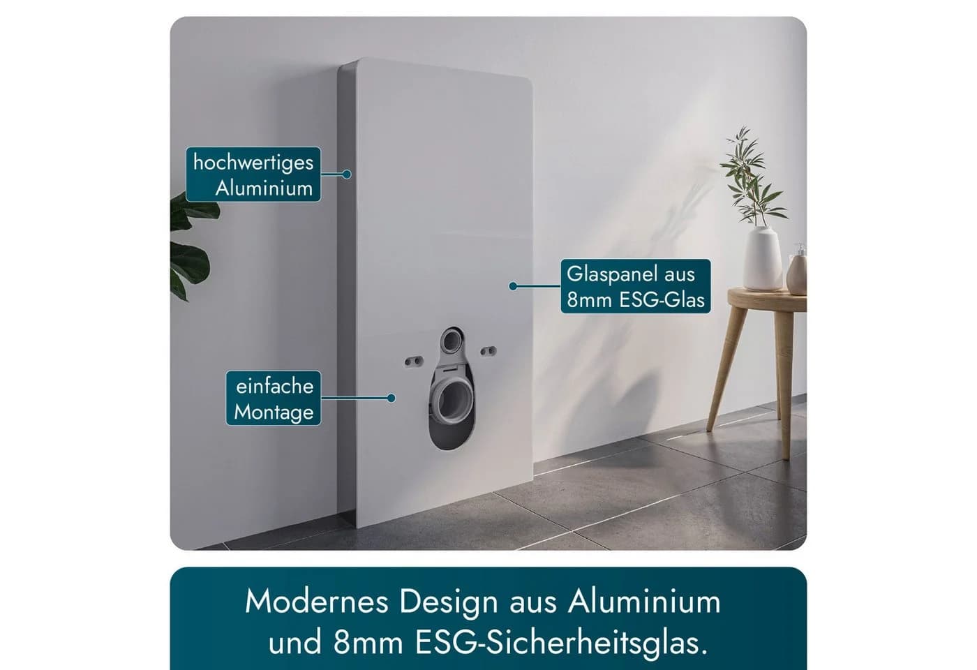 BERNSTEIN Vorwandelement WC 805S Sanitärmodul Aufputz Spülkasten mit Sensor