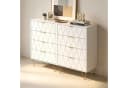 UEV Kommode 4 Schubladen 2er Set Weiß Holz Metall 120x34x91 cm Bild 5