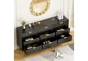 UEV Schlafzimmer-Set 3er-Set Skandinavisch Kommode 9 Schubladen Nachttisch Gold Bild 4