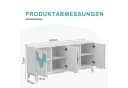 UEV Sideboard mit 4 Türen, Modern Kommode mit Wellenmuster Buffet für Küche Bild 4