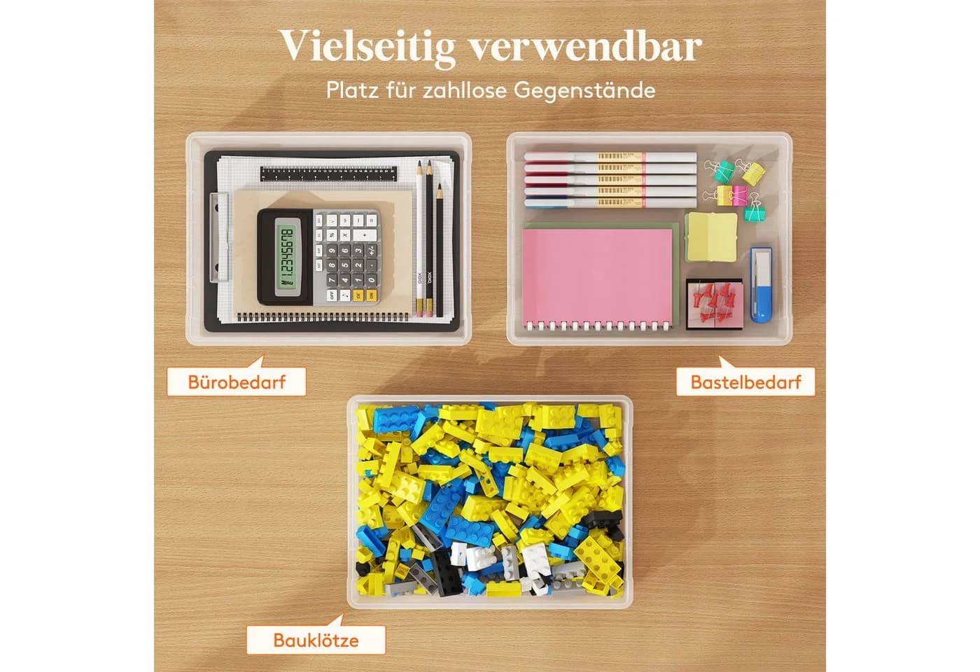 Lifewit Aufbewahrungsbox Mehrzweck Kunststoff mit verriegelbaren Deckeln (4 St) - Bild 4