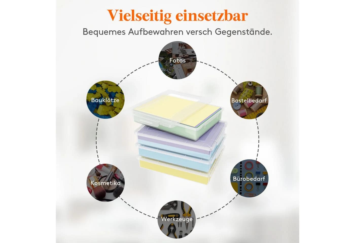 Lifewit Aufbewahrungsbox Mehrzweck Kunststoff mit verriegelbaren Deckeln (4 St) - Bild 5