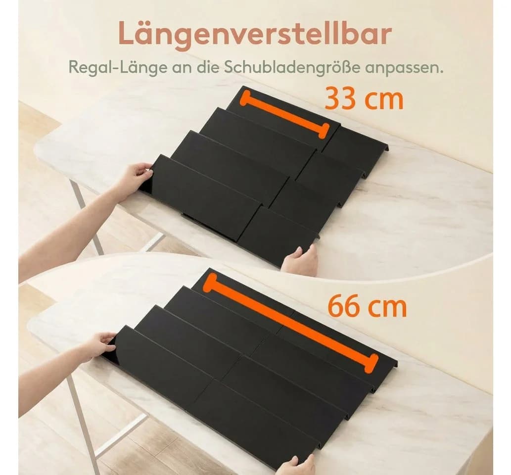 Lifewit Gewürzregal Schwarz 4-stöckig verstellbar - Bild 3