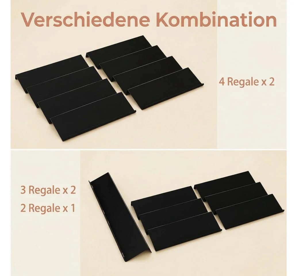 Lifewit Gewürzregal Schwarz 4-stöckig verstellbar - Bild 4