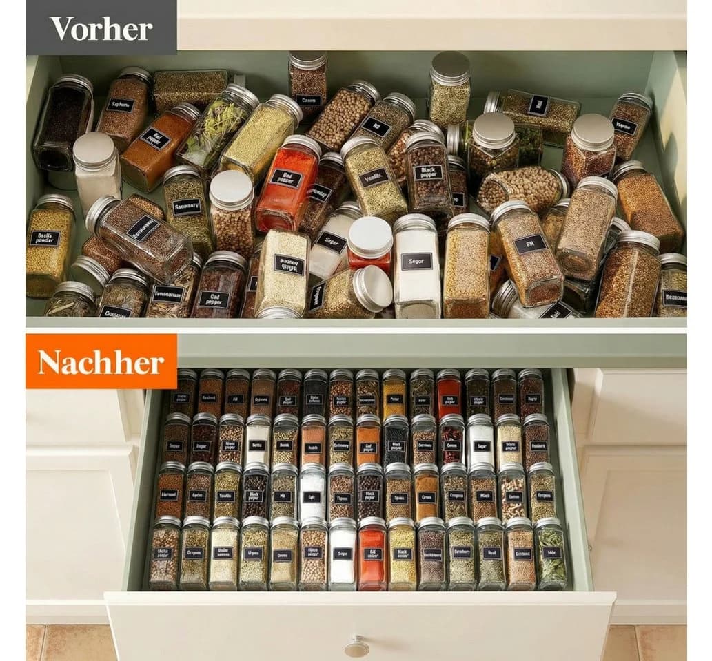Lifewit Gewürzregal Schwarz 4-stöckig verstellbar - Bild 5