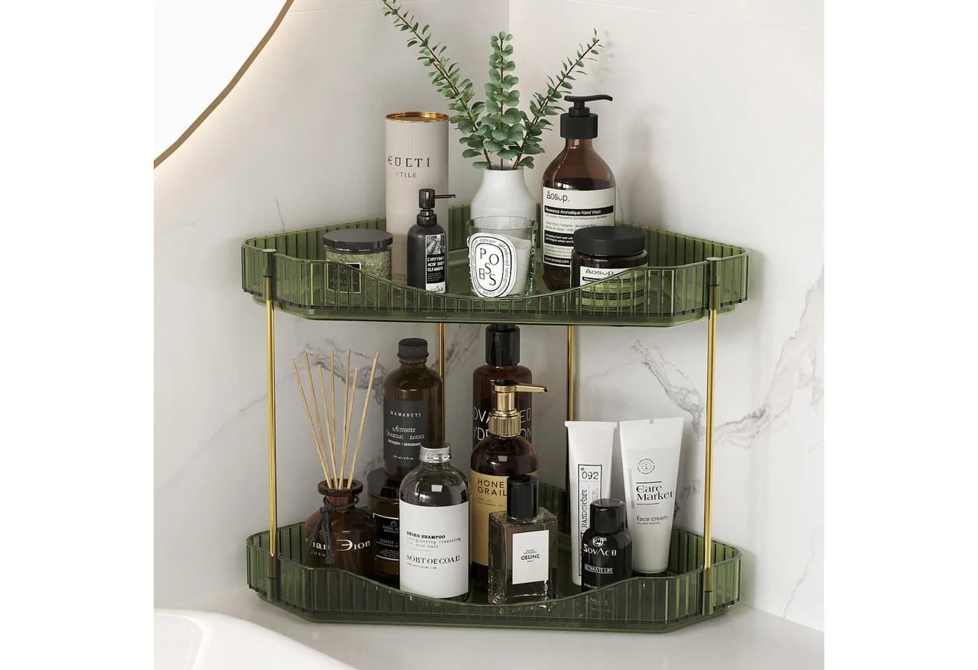 Lifewit Badaccessoire-Set Make Up Organizer Grün
