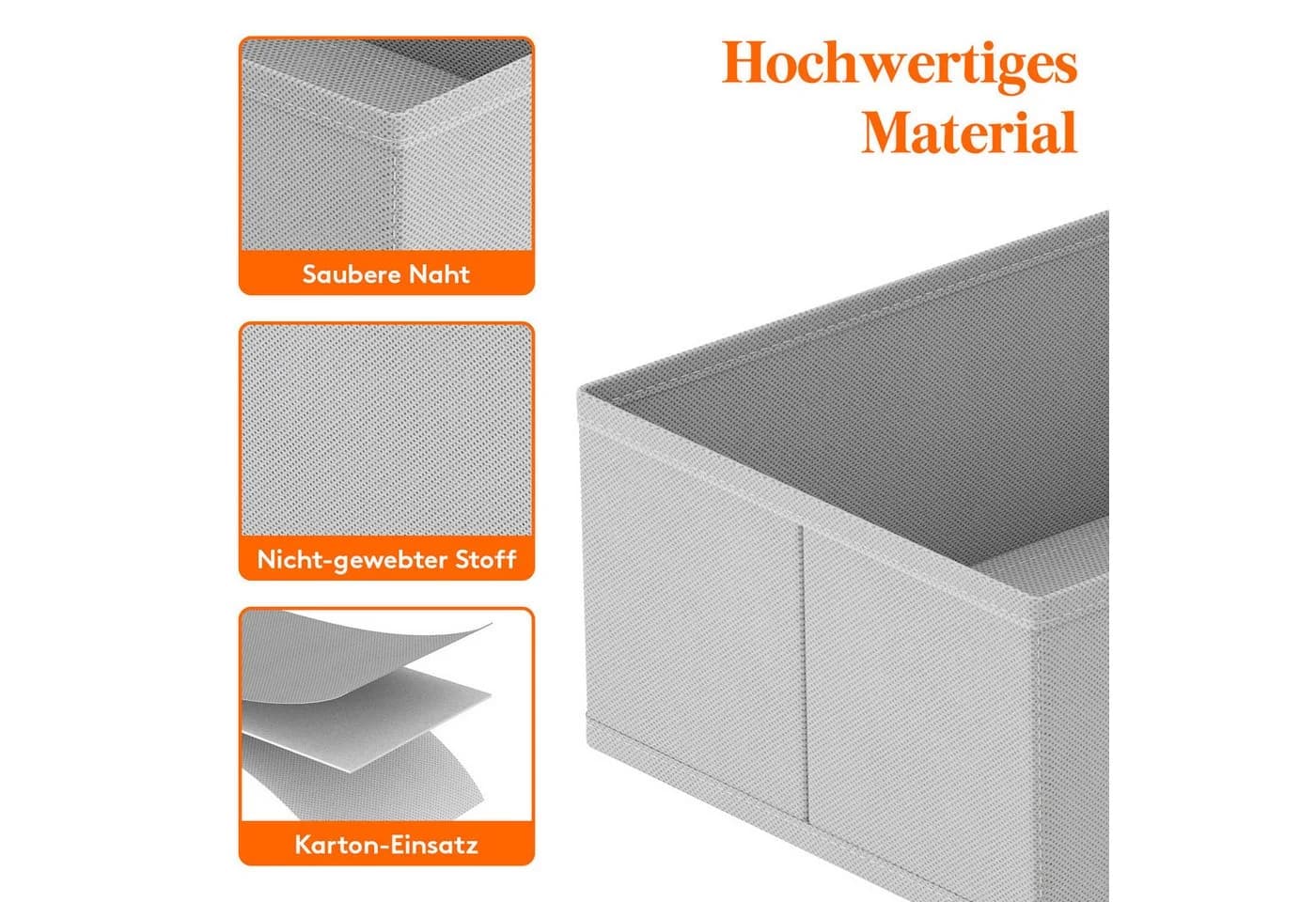 Lifewit Aufbewahrungsdose Schubladen Organizer Grau 16 St - Bild 5