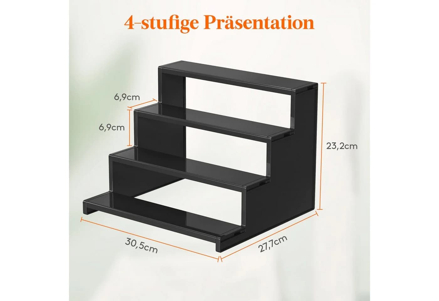 Lifewit Vierstufiges Parfüm Regal Schwarz Kunststoff - Bild 3