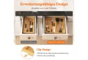 Lifewit Besteckeinsatz Erweiterbarer Besteckaufbewahrung 2-3 Fächer Beige Bild 3