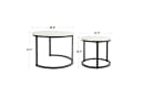 HawthyHome Couchtisch 2er-Set Rund Holz Metall Modern Bild 1