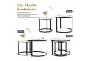 HawthyHome Couchtisch 2er-Set Rund Holz Metall Modern Bild 4