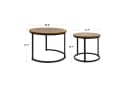 HawthyHome Couchtisch 2er-Set Braun Holz & Metall Modern Bild 1
