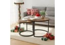 HawthyHome Couchtisch 2er-Set Braun Holz & Metall Modern Bild 2