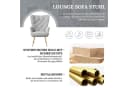 HawthyHome Polsterstuhl Grau Bouclé-Gewebe Metallbeine Bild 5