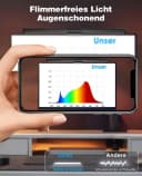 Elegear LED Schreibtischlampe 40cm Dimmbar Schwarz Bild 4