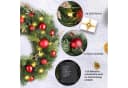 Elegear Türkranz Weihnachten 40cm mit 40 LEDs & roten Kugeln Bild 3