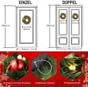 Elegear Türkranz Weihnachten 40cm mit 40 LEDs & roten Kugeln Bild 5