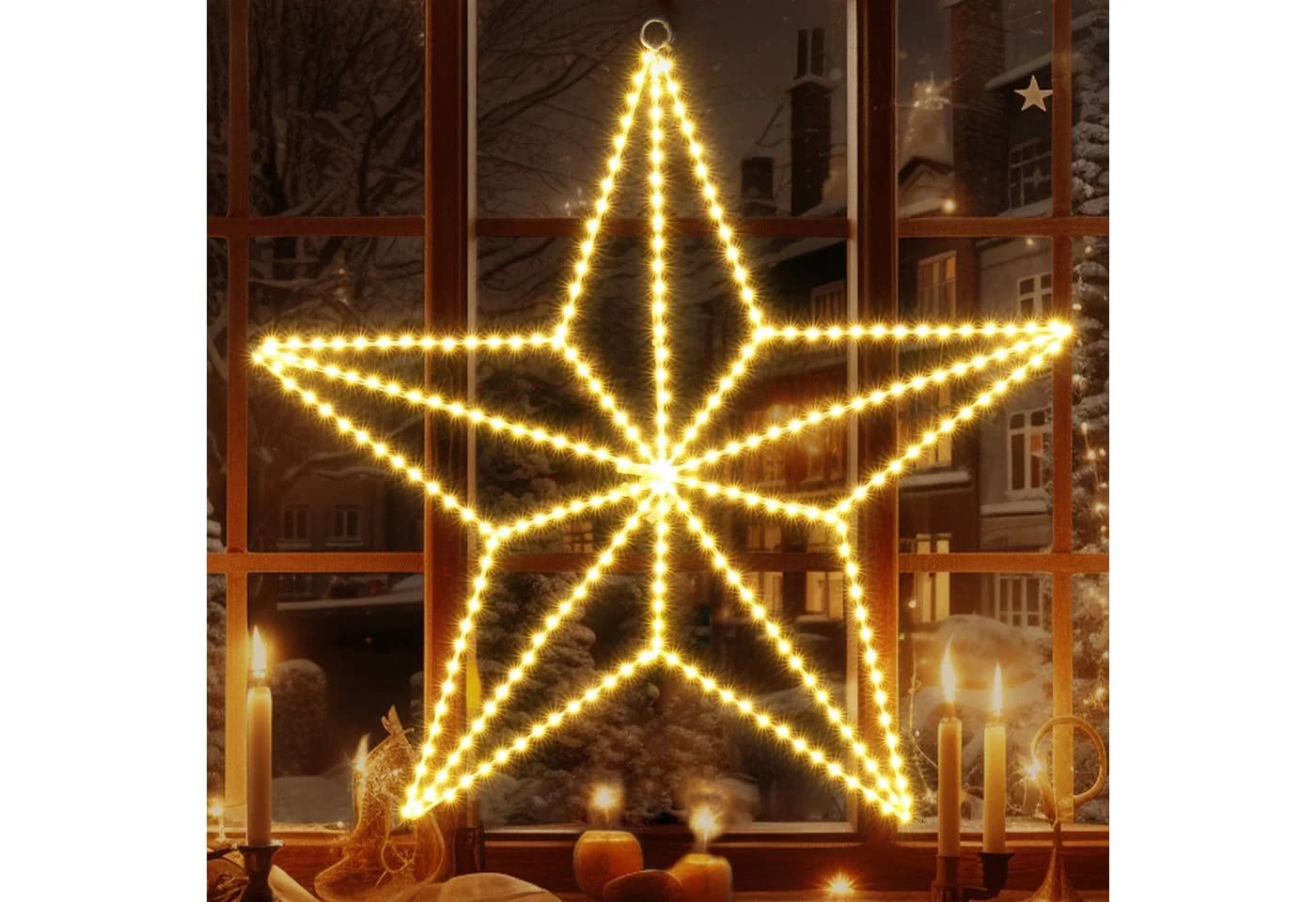 Elegear LED-Lichterkette 50cm Fünfzackstern 282 LEDs Warmweiß - Bild 2