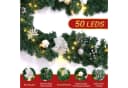 Elegear Weihnachtsgirlande 2,7m Silber/Weiß mit LEDs Bild 1