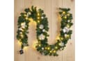 Elegear Weihnachtsgirlande 2,7m Silber/Weiß mit LEDs Bild 2