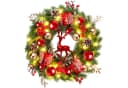Elegear Weihnachtskranz 40cm mit Rentier LED-Lichterkette 8 Modi Bild 2