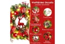 Elegear Weihnachtskranz 40cm mit Rentier LED-Lichterkette 8 Modi Bild 3