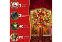 Elegear Weihnachtskranz 40cm mit Rentier LED-Lichterkette 8 Modi Bild 4