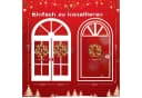 Elegear Weihnachtskranz 40cm mit Rentier LED-Lichterkette 8 Modi Bild 5