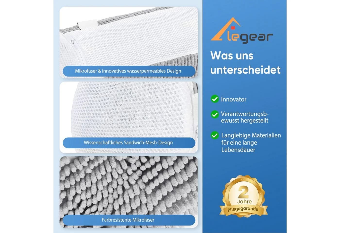 Elegear Schuhwaschbeutel Grau 360° Rundum-Reinigung - Bild 5