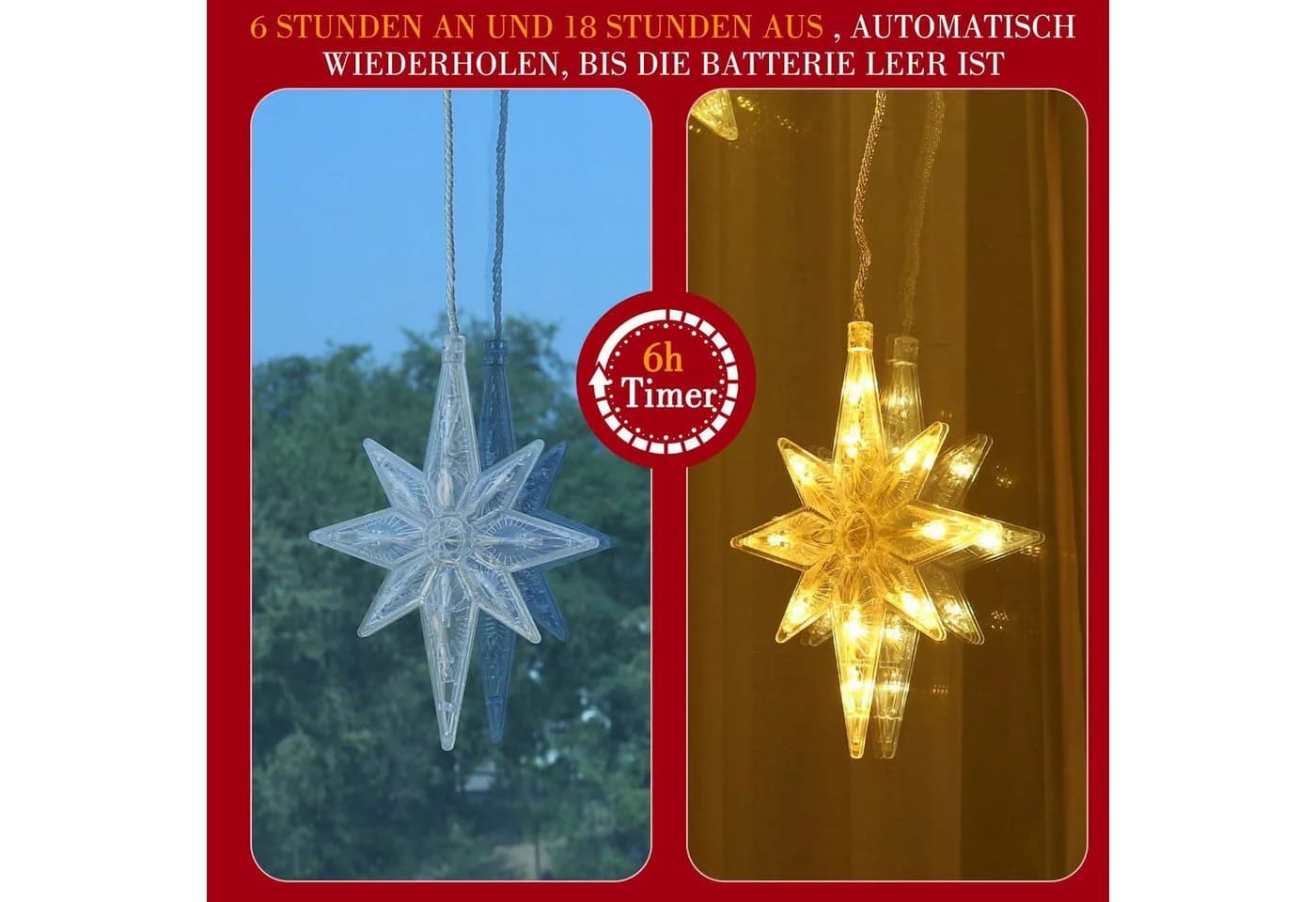 Elegear LED-Lichterkette Stern von Bethlehem mit Memory-Funktion - Bild 4