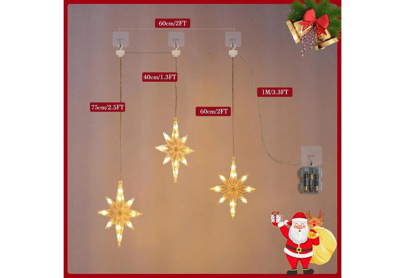 Elegear LED-Lichterkette Stern von Bethlehem mit Memory-Funktion - Bild 5