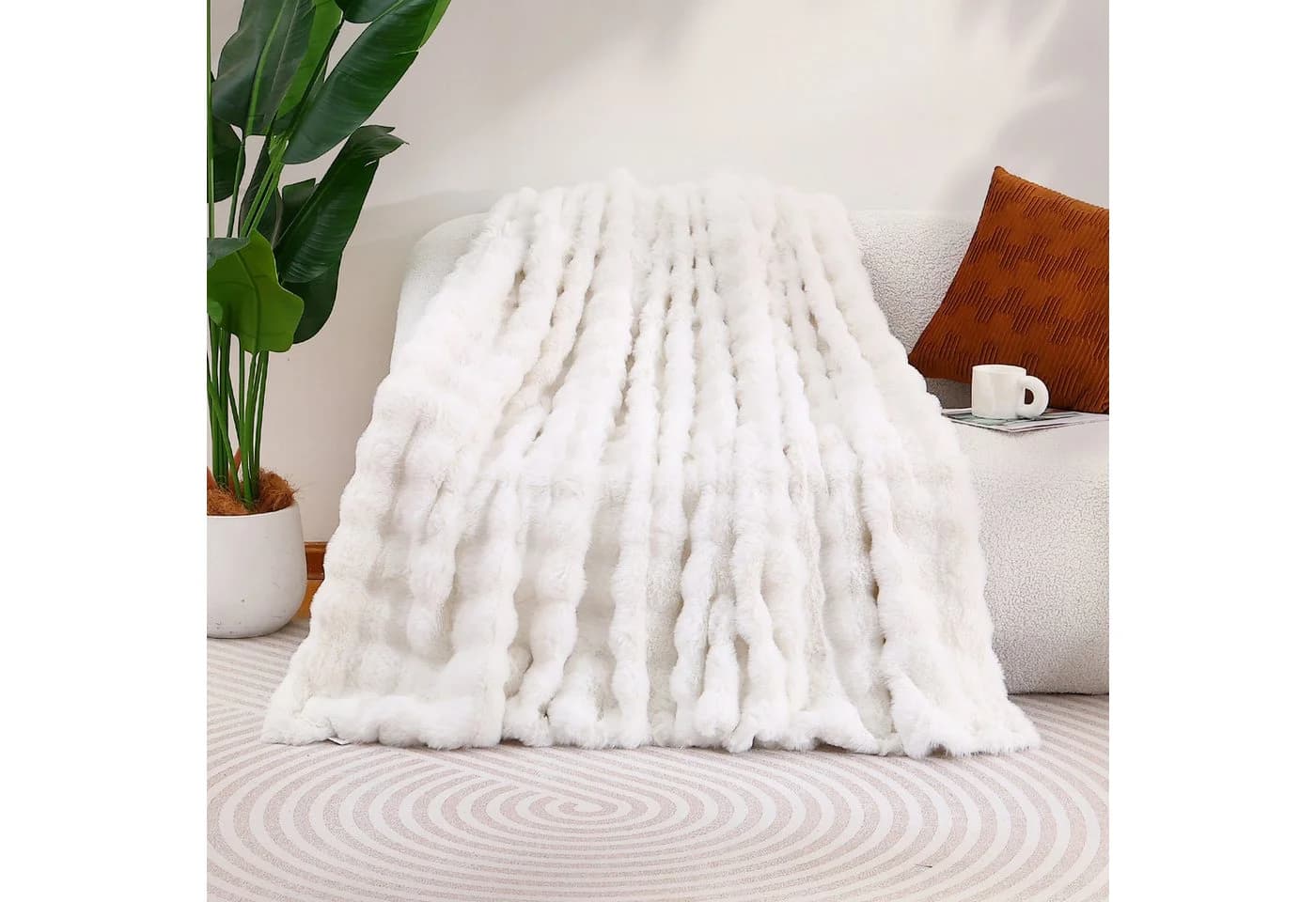 Elegear Wohndecke Kunstfelldecke Felloptik 150x200cm Kuscheldecke - Bild 2