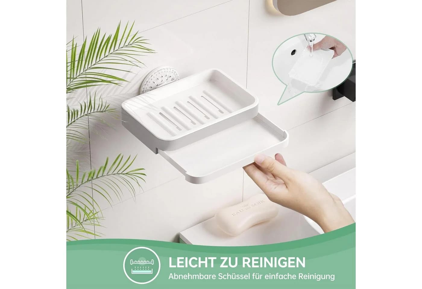 Elegear Duschablage Set 3-tlg. Weiß Kunststoff - Bild 5