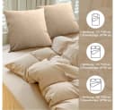 Elegear Bettwäsche-Set Mikrofaser 135x200/155x220/200x200cm Beige Bild 1