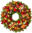 Elegear Kunstkranz Weihnachtsdeko 40cm Türkranz mit 40 LEDs Bild 2