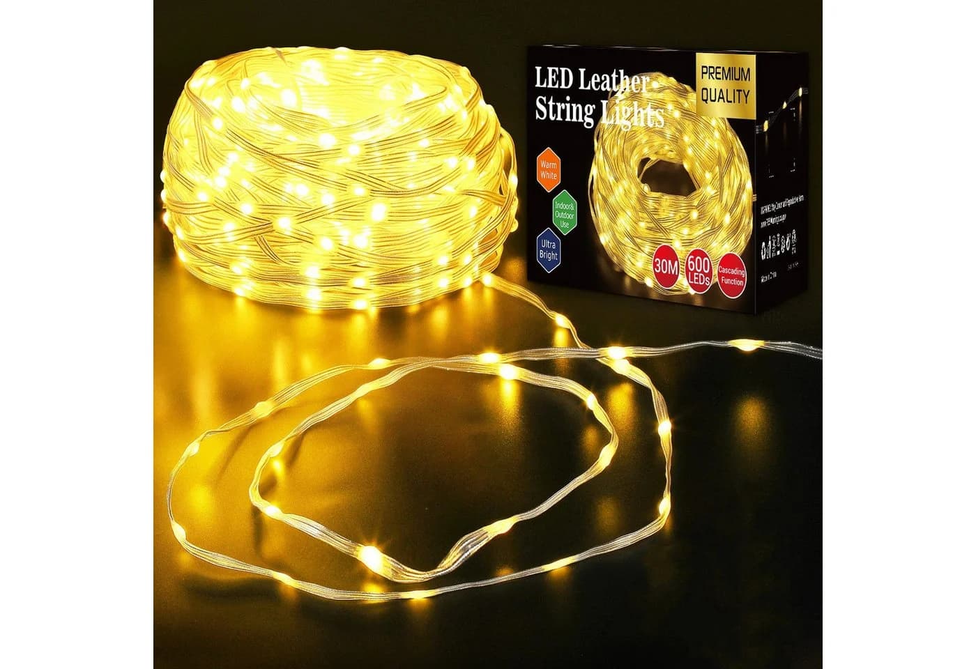 Elegear Lichterkette Weihnachtsbeleuchtung 30M 600LEDs Warmweiß - Bild 2