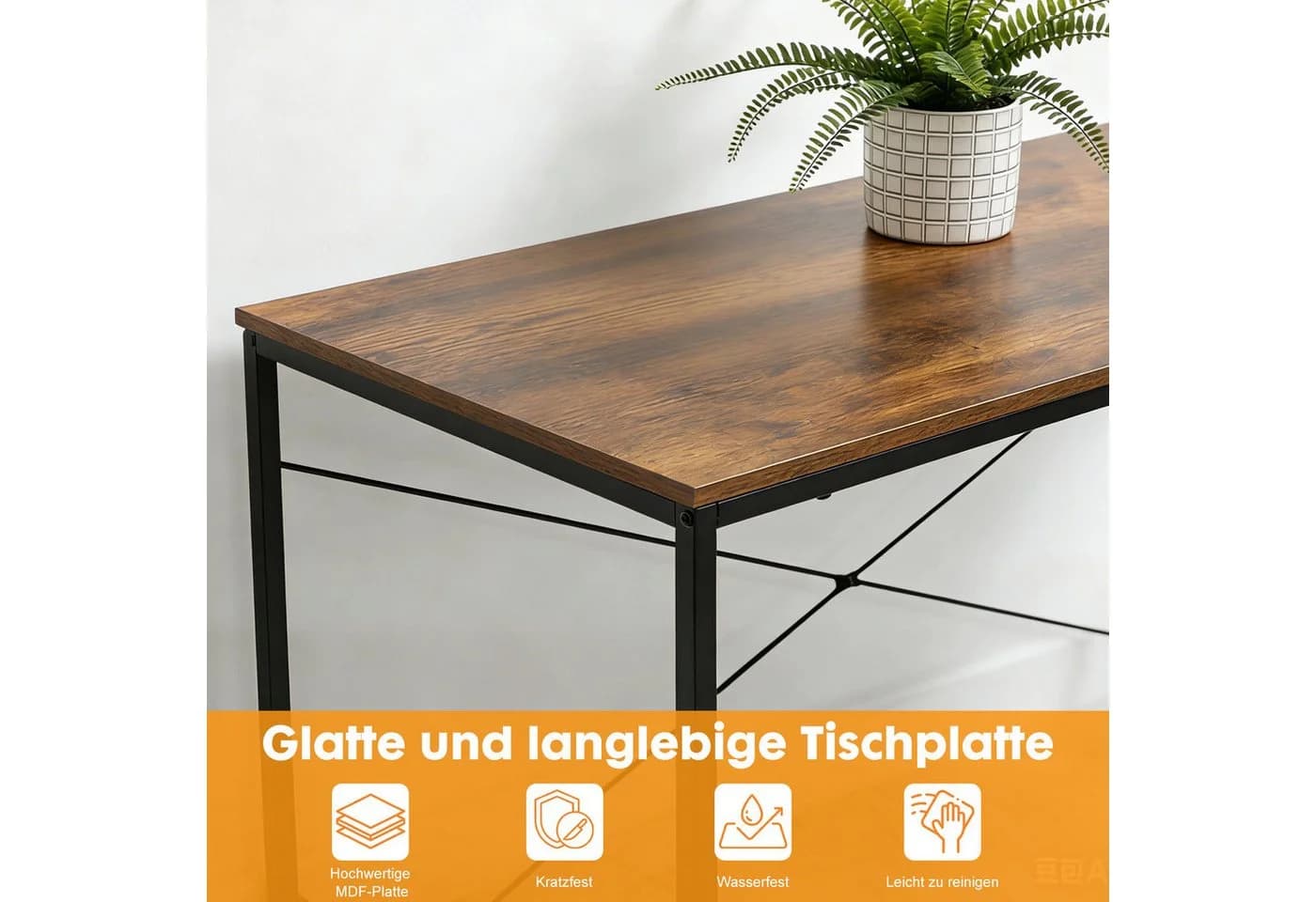 ANYSUN Schreibtisch mit Regalböden, Bürotisch Gamingtisch - Bild 5