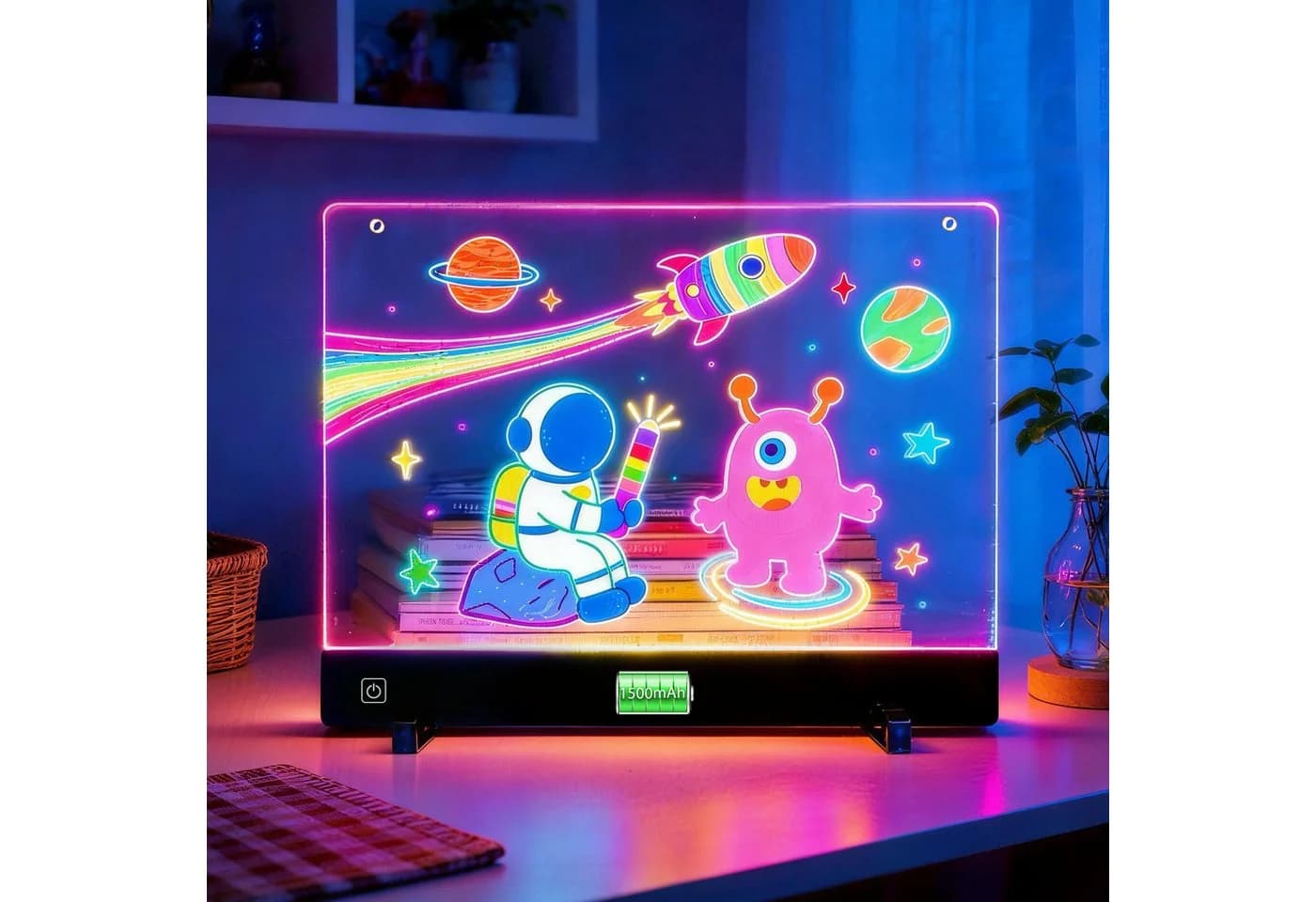 ANYSUN LED Zeichenbrett wiederaufladbar mit 4 Lichtmodi