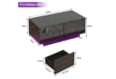 Hyaapwod Couchtisch Hochglanz Schwarz mit LED-Beleuchtung und Schubladen Bild 3